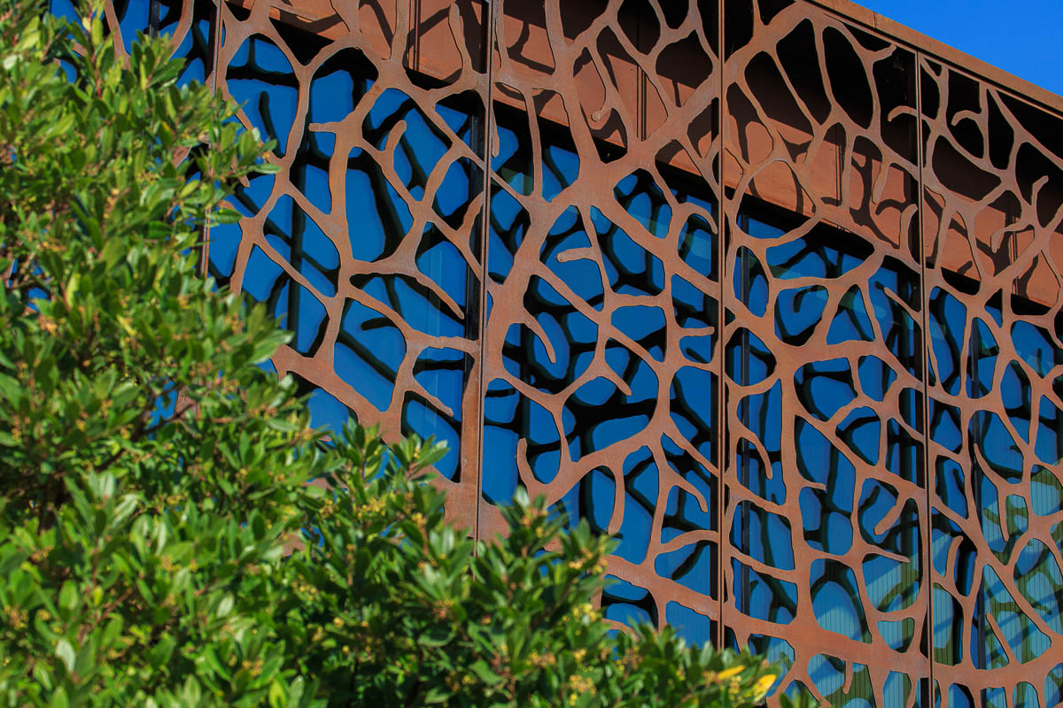 facciata cantina - corten